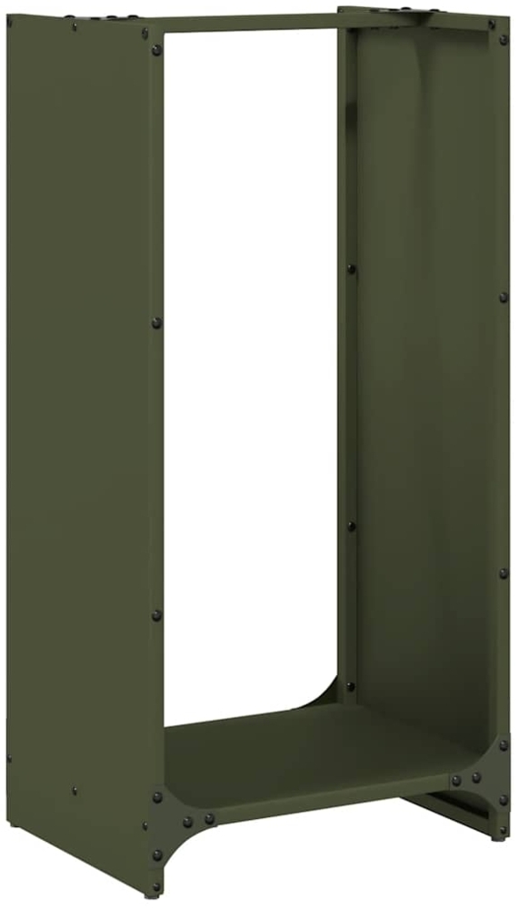 vidaXL Brennholzregal Olivgrün 40x30x80 cm Kaltgewalzter Stahl 864234 Bild 1