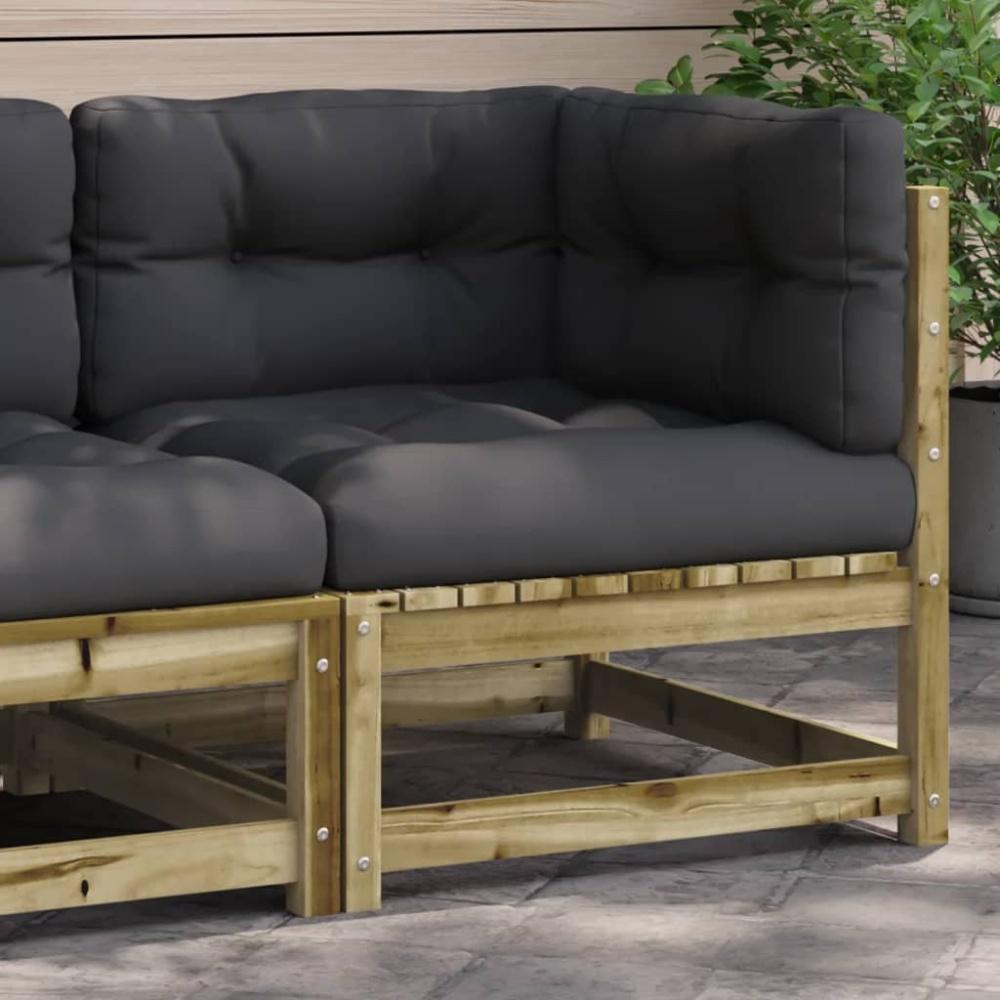 vidaXL Garten-Ecksofa mit Kissen Kiefernholz Imprägniert 838068 Bild 1