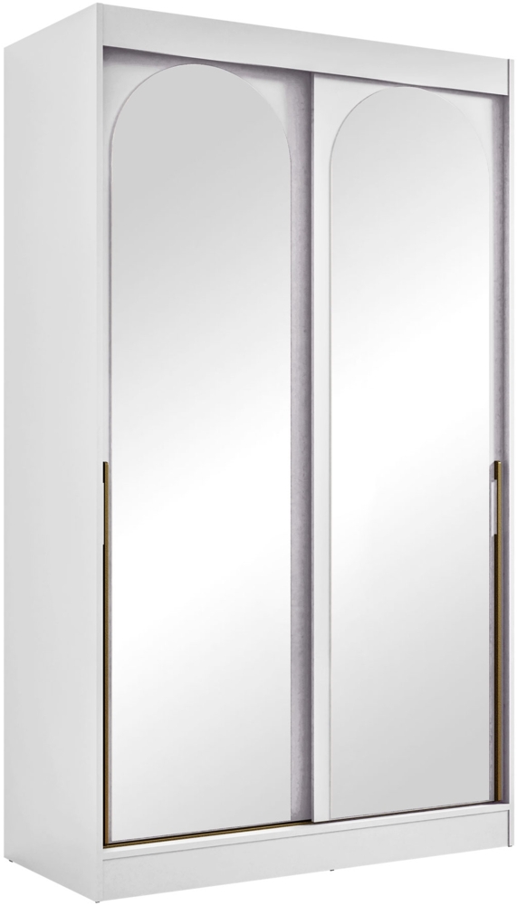 Kleiderschrank Mezzinto 120 (Farbe: Weiß / Weiß + Gold) Bild 1