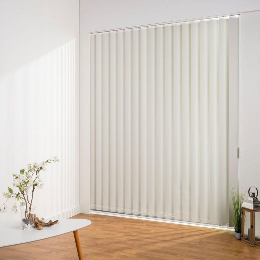 Liedeco Lamellenvorhang Lamellenvorhang Vertikalanlage Verdunkelung - 89 mm Lamelle, freihängend, Kürzbare Vertikalanlage Verdunkelung Bild 1