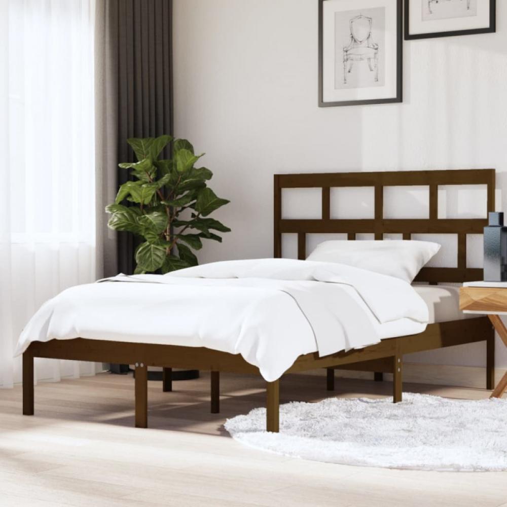 Massivholzbett Honigbraun 150x200 cm 5FT King Size [3101226] Bild 1