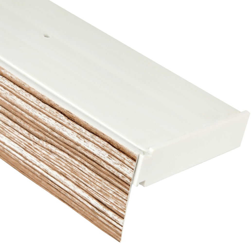 Bestlivings 2-Läufige Vorhangschiene mit Innenlauf aus Kunststoff in 420cm ( 2x90cm, 2x120cm ), Kunststoff Blende "TEAK" Optik, Gardinenschiene Bild 1