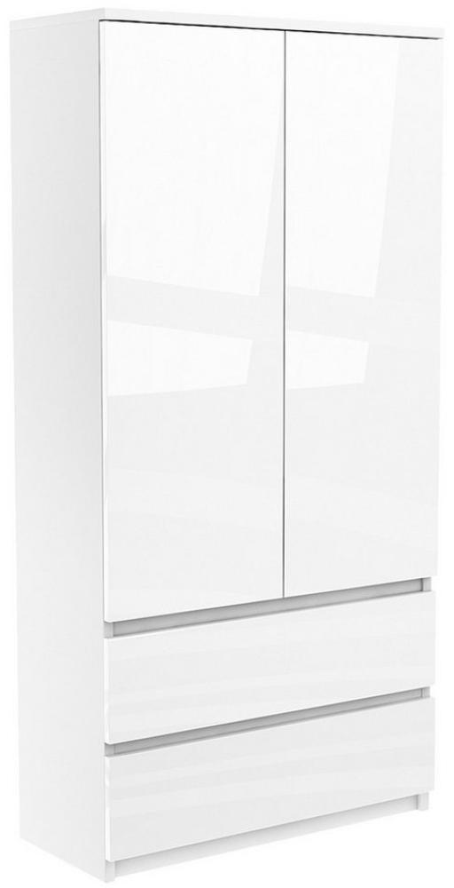 pressiode Kleiderschrank Kleiderschrank Mehrzweckschrank 2 Türen Schubladen Hochschrank 180 cm Bild 1