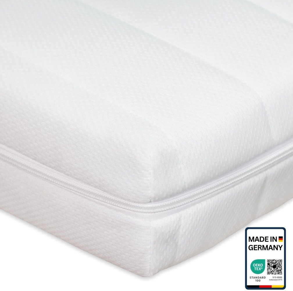 Kindermatratze 90x200, CertiPUR zertifiziert, Kinder Baby Matratze 90x200 mit waschbarem Bezug für Kinderbett, Höhe ca. 11cm, Made in Germany Bild 1