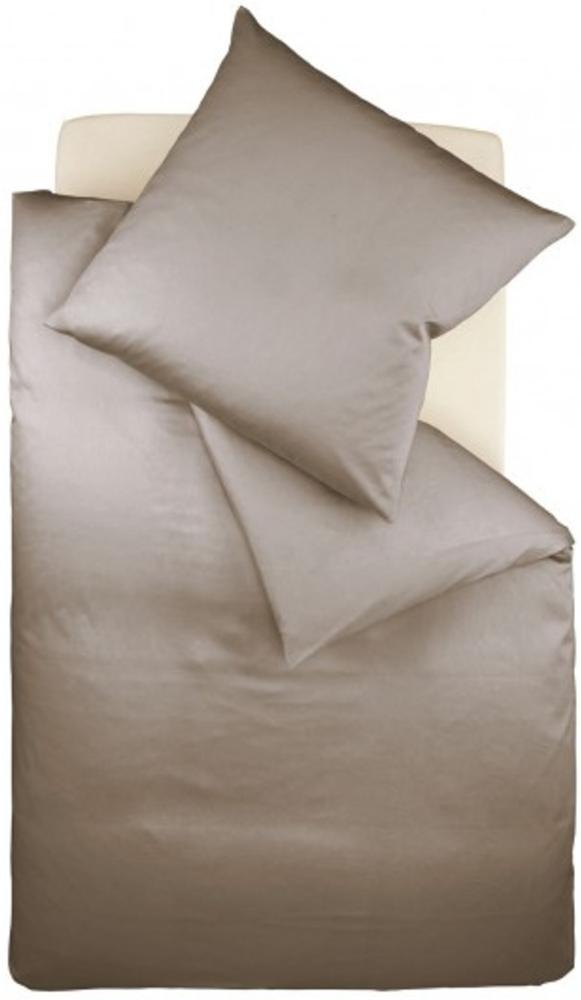 Fleuresse Interlock-Jersey-Bettwäsche colours taupe 9042 Größe: 155 x 220 cm Bild 1