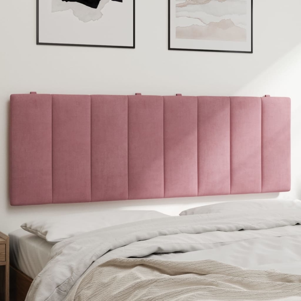 vidaXL Kopfteil-Kissen Rosa 120 cm Samt 374666 Bild 1