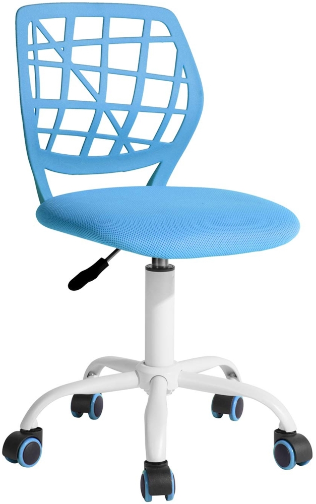 FurnitureR Bunter Schreibtischstuhl, moderner höhenverstellbarer Computerstuhl ohne Armlehnen, ergonomischer Drehstuhl für Kinderzimmer und Home Office Bild 1