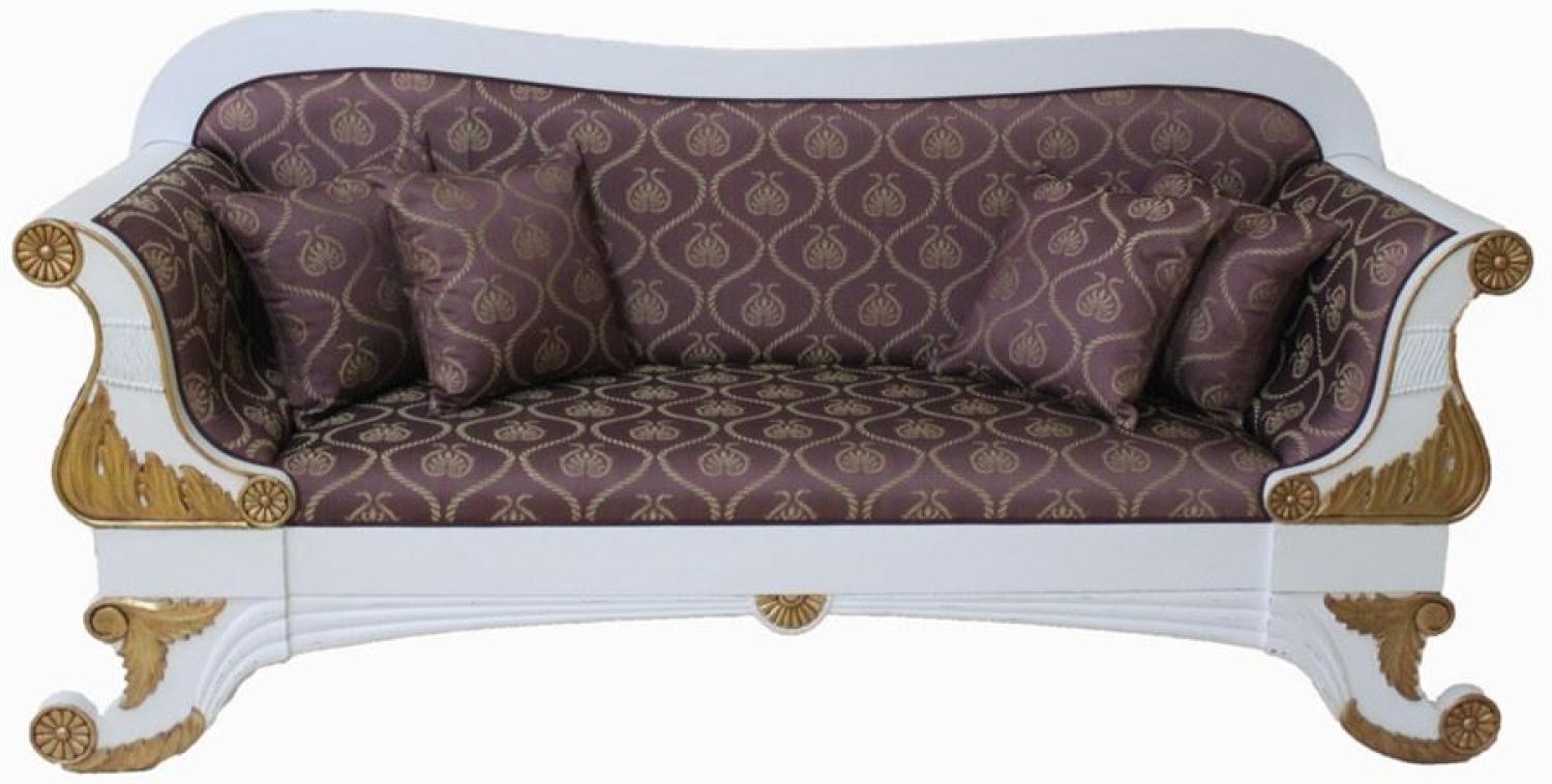 Biedermeier Sofa Salur 3-Sitzer "Dunkel-Violett" Bild 1