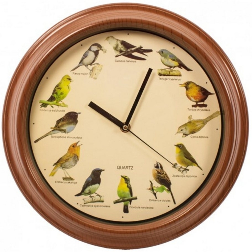 Out of the Blue Wanduhr mit Vogelstimmen, D: ca. 33 cm Bild 1