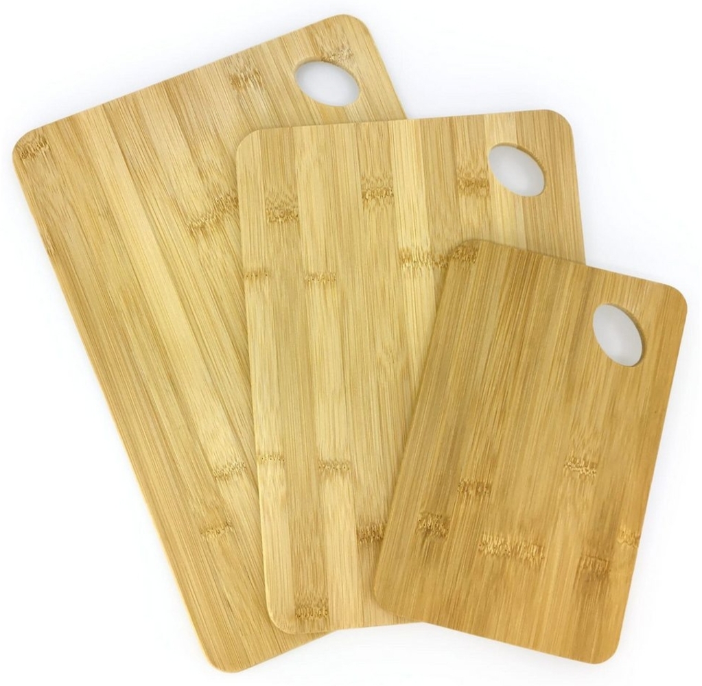 3er Set Bambusbretter Schneidebretter Brettchen Bild 1