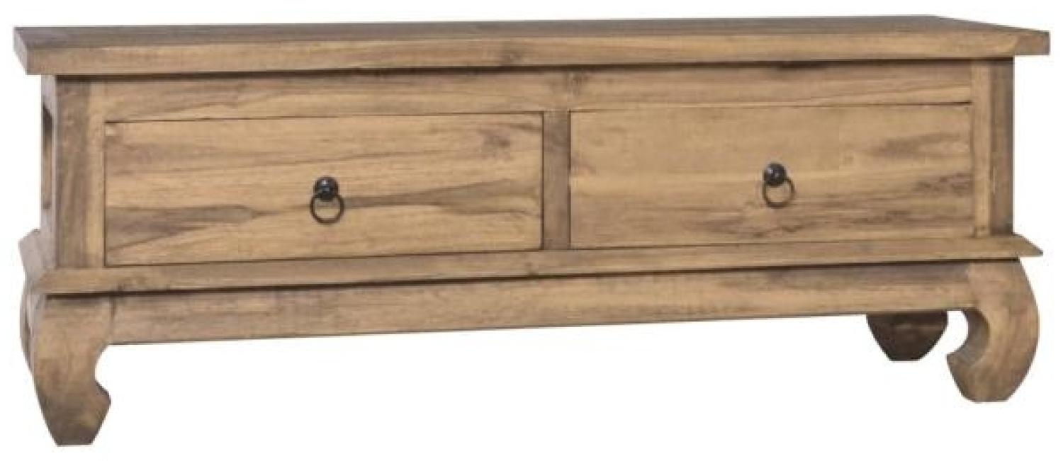 vidaXL TV-Schrank 110x35x40 cm Teak Massivholz 289060 Bild 1