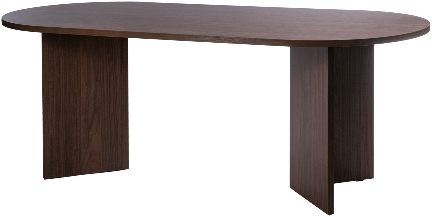 Selsey 'Ovo' Esstisch oval, Holzoptik Nussbaum Wisconsin, ca. 75 x 90 x 203,6 cm Bild 1