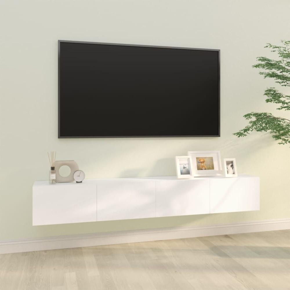 vidaXL TV-Wandschränke 2 Stk. Weiß 100x30x30 cm Holzwerkstoff 804544 Bild 1