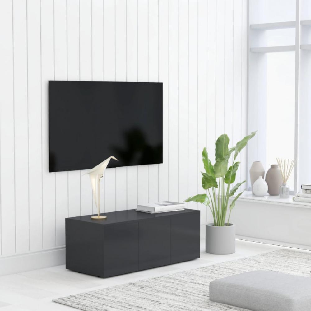 vidaXL TV-Schrank Grau 80 x 34 x 30 cm Spanplatte Bild 1