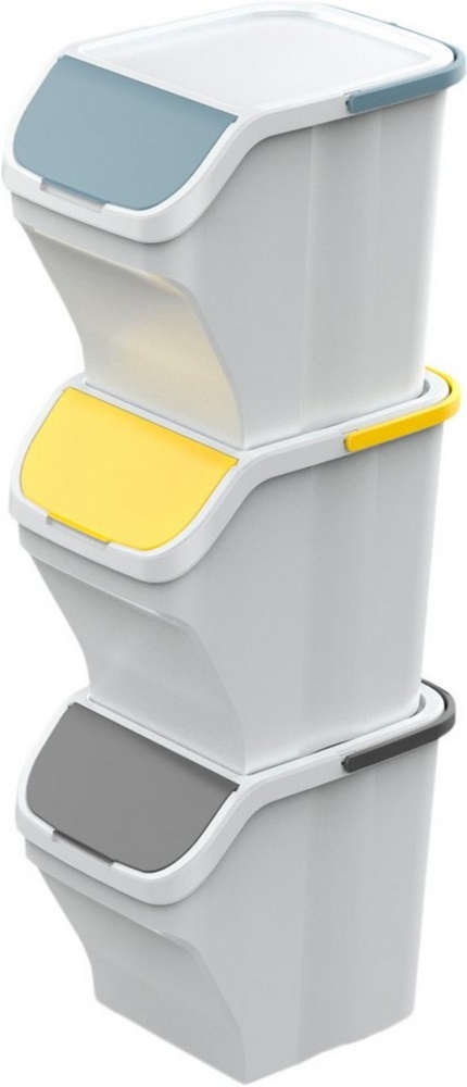 Gardissimo Mülltrennsystem Sort 3 fach Mülleimer Mülltrenner Abfalleimer Müllsortierer 75 Liter, 3 Behälter mit je 25 Liter Fassungsvermögen Bild 1