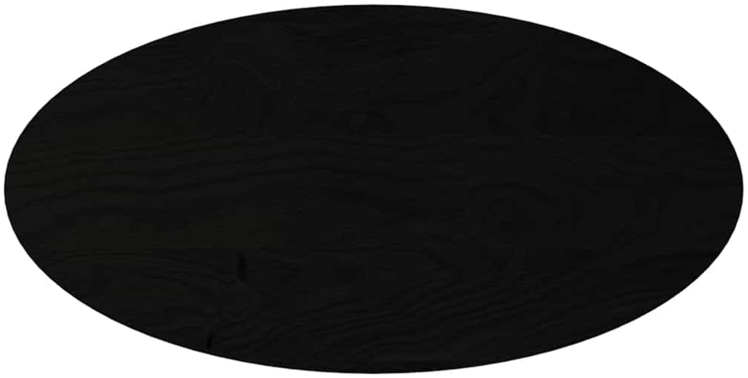 vidaXL Tischplatte Dunkelbraun 100x50x4 cm Massivholz Eiche Oval 4009058 Bild 1