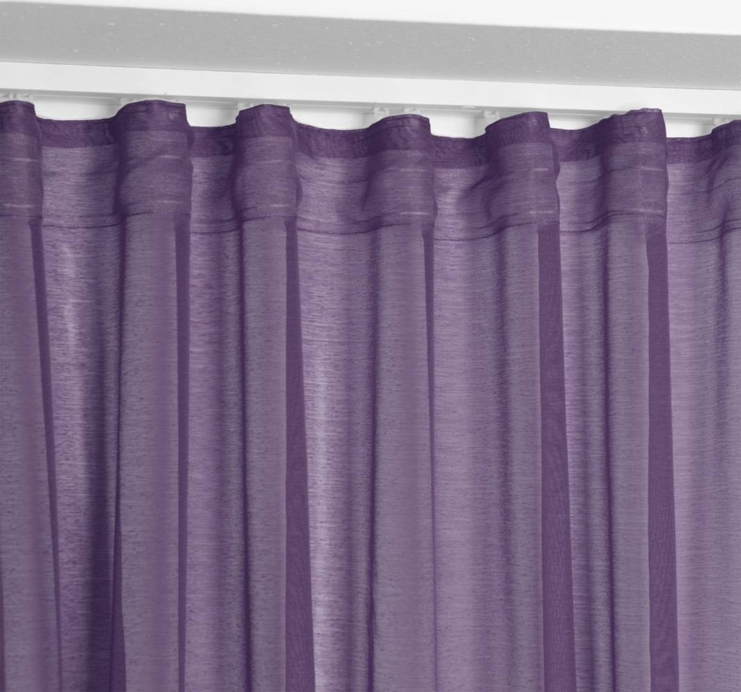 Beautex Gardine Transparente Gardine Dolly, wählbar mit Kräusel- und Ösen- Aufhängung (2 St), Ösen, transparent Bild 1