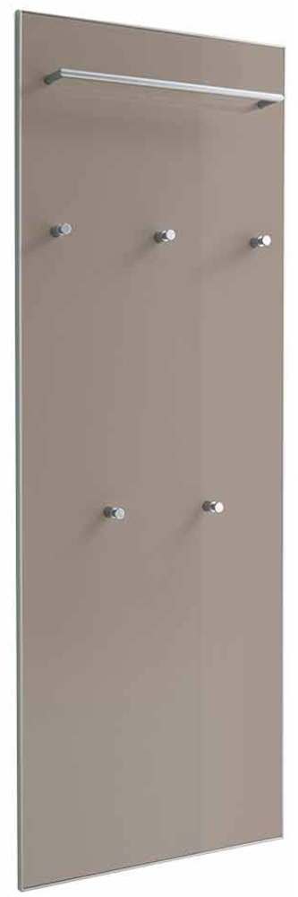 Garderobenpaneel Salerno / Santina, Glas, Holzwerkstoff, Beige, 60 x 170 x 10 cm Bild 1