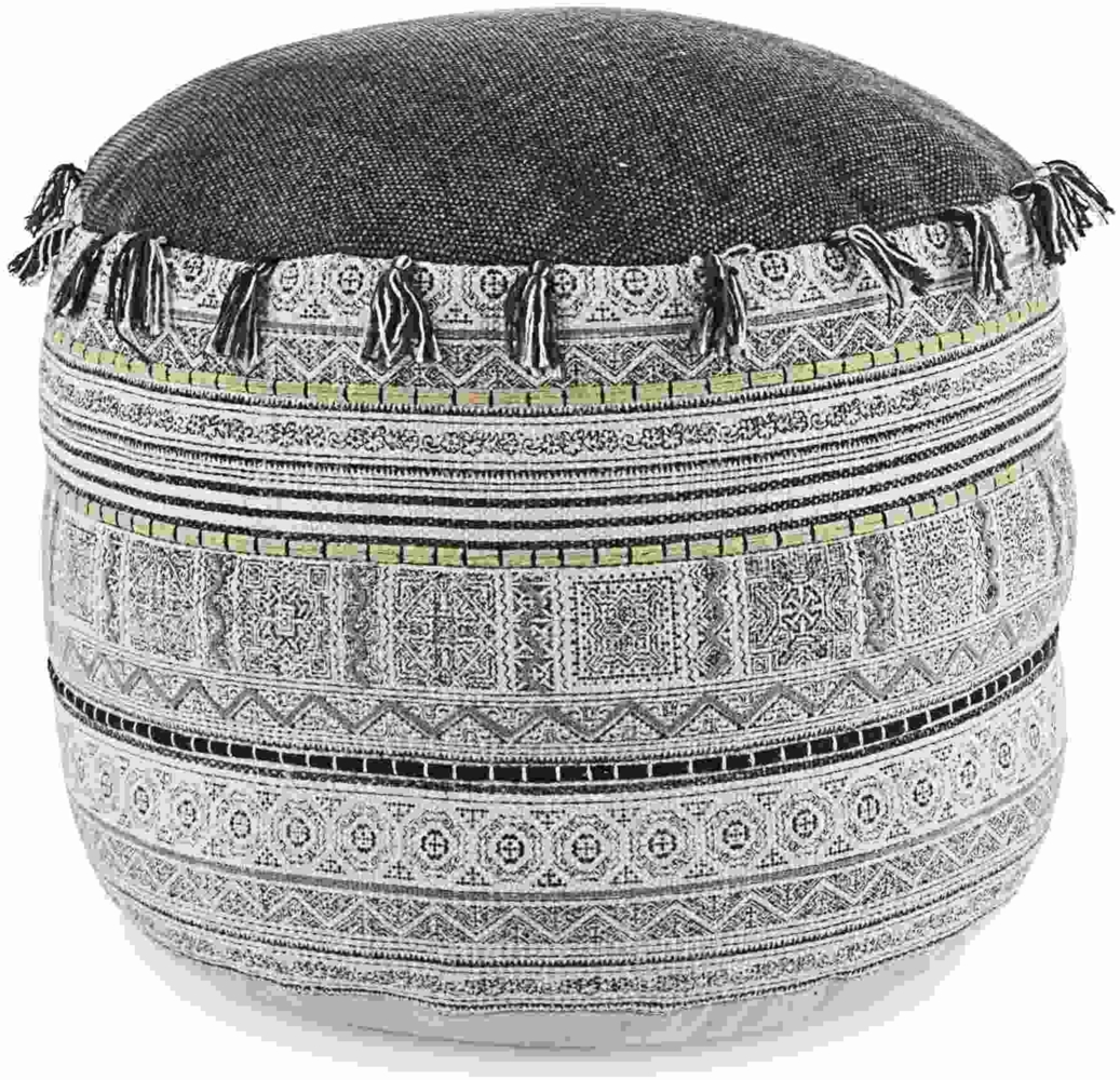 Pouf Tilak aus Baumwolle, Alaskan, 50x50x35 cm Bild 1