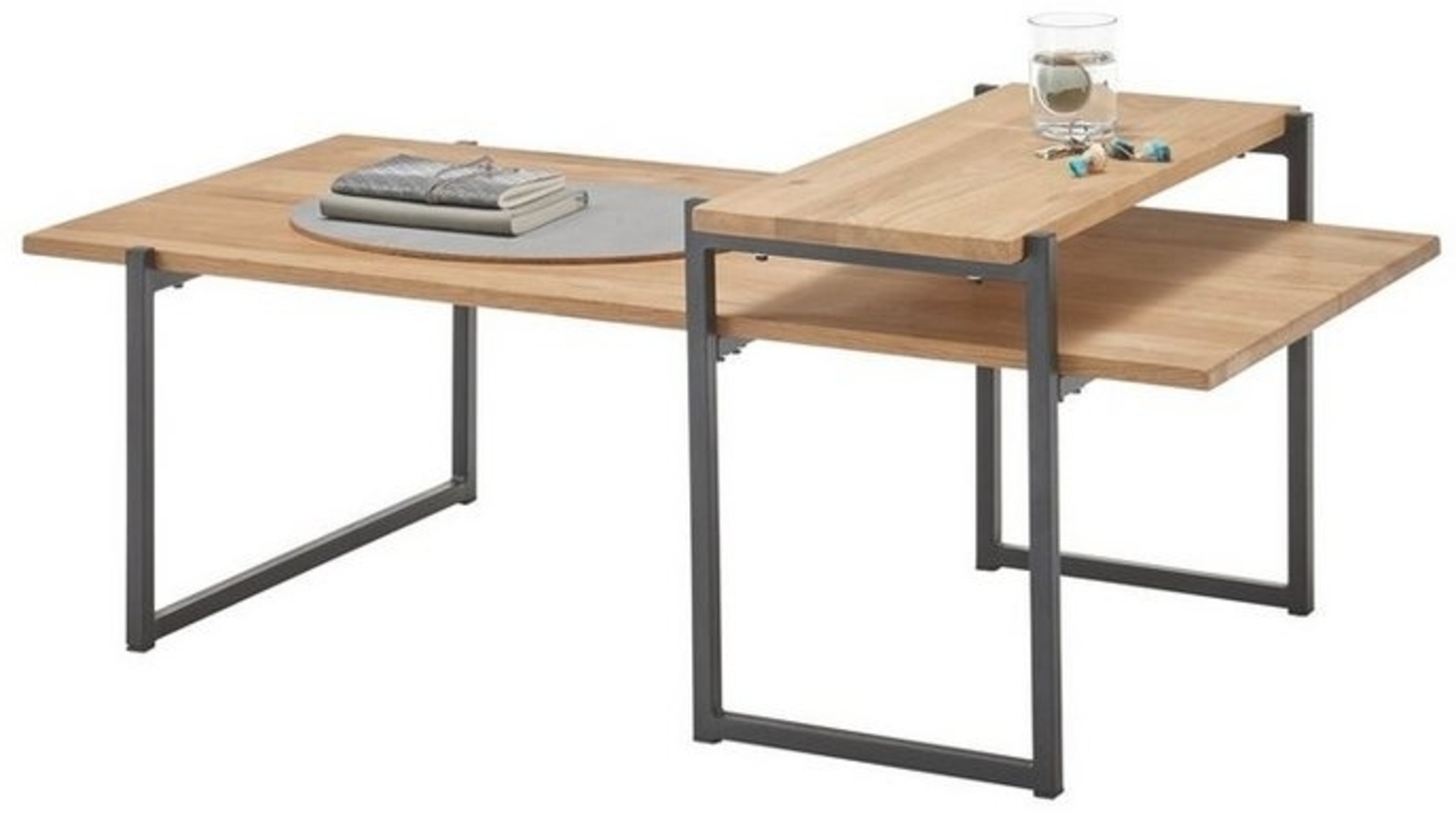 HTI-Living Couchtisch Wohnzimmertisch mit 2 Tischplatten (Stück, 1-St, 1 Couchtisch), Couchtisch Sofatisch Bild 1