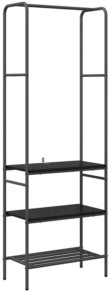 vidaXL Kleiderständer mit Regalen Schwarze Eiche 60 x 30 x 171 cm 868457 Bild 1