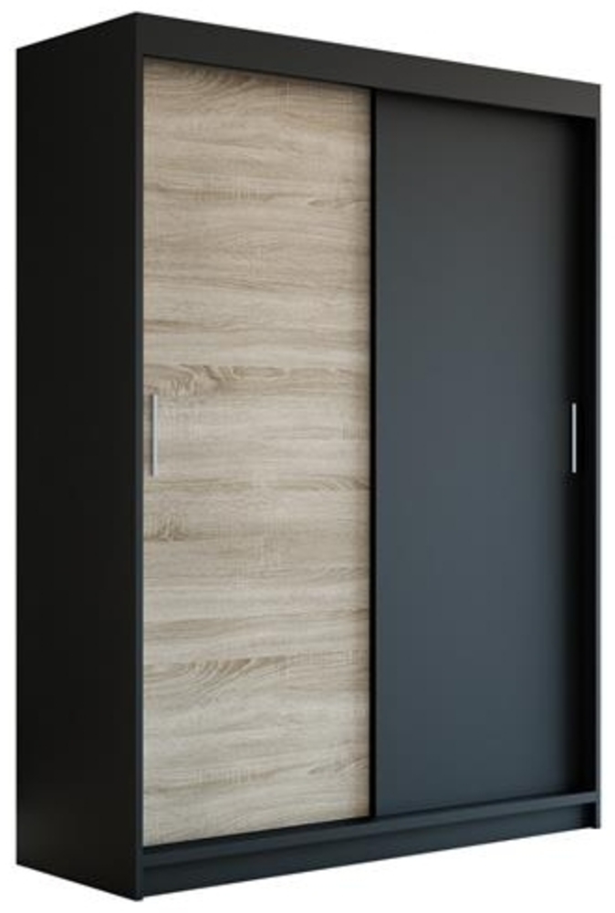 Schwebetürenschrank PAX 2-türig Schrank 180 cm (mit Spiegel) Farbe: Schwarz , sonoma Bild 1