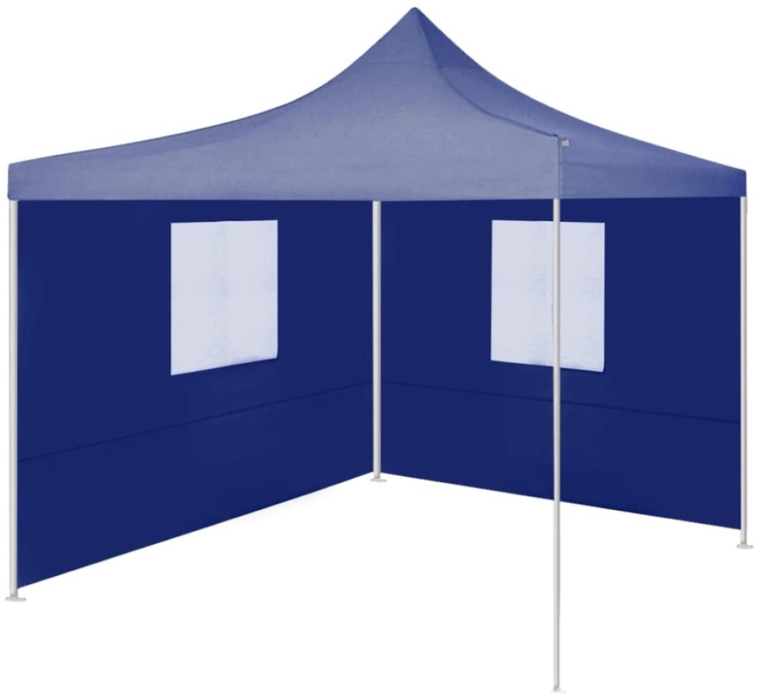 vidaXL Profi-Partyzelt Faltbar mit 2 Seitenwänden 2×2m Stahl Blau 48878 Bild 1