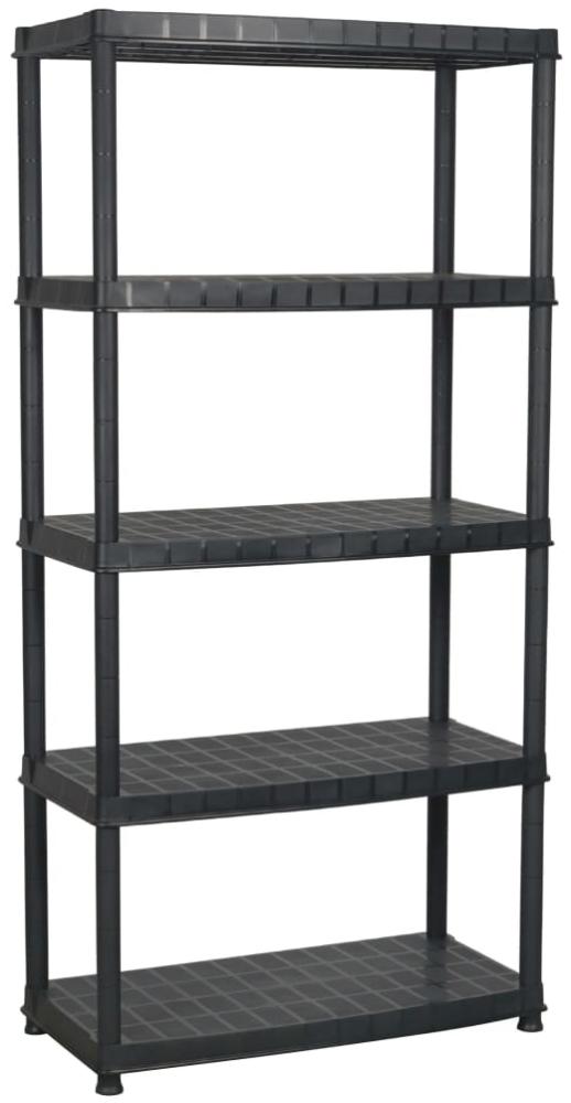vidaXL Lagerregal 5-Tier Schwarz 91,5x45,7x185 cm Kunststoff 147686 Bild 1