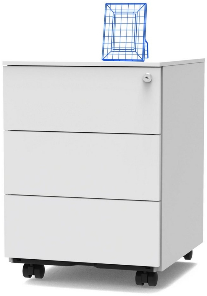 FLEXISPOT Aktenschrank Aufbewahrungsschrank (Rollcontainer, Büroschrank, rollcontainer Schreibtisch mit 3 Schublade für Büro) Wohnzimmer & Schlafzimmer,mit Schlüsselschloss und Anti-Kipp-Rad Bild 1