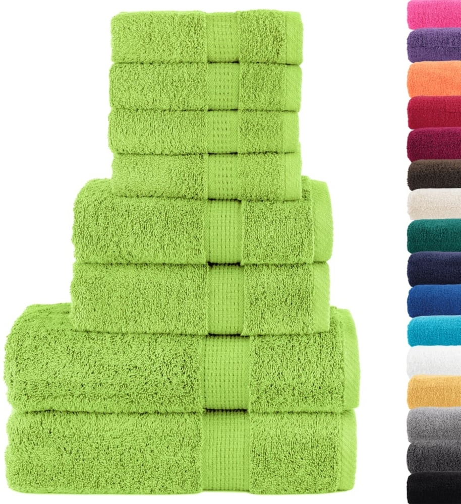 vidaXL 8 tlg. Premium-Handtuch-Set SOLUND Apfelgrün 600 g/m² 137551 Bild 1