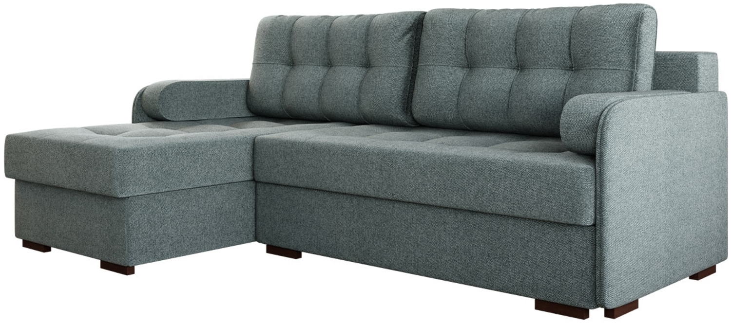 Ecksofa Etna mit Bettkasten und Schlaffunktion, universelle Ottomane (Farbe: Megan 360) Bild 1