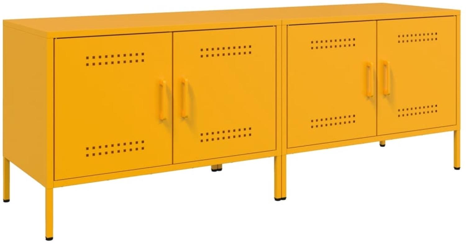 vidaXL TV-Schränke 2 Stk. Senfgelb 68x39x50,5 cm Stahl 842941 Bild 1
