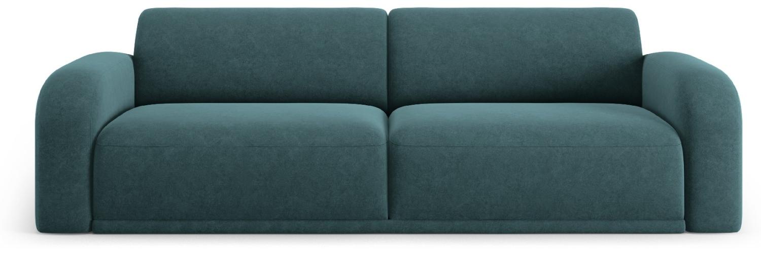 Micadoni Sofa Erin 4-Sitzer Samtstoff Petrol Bild 1