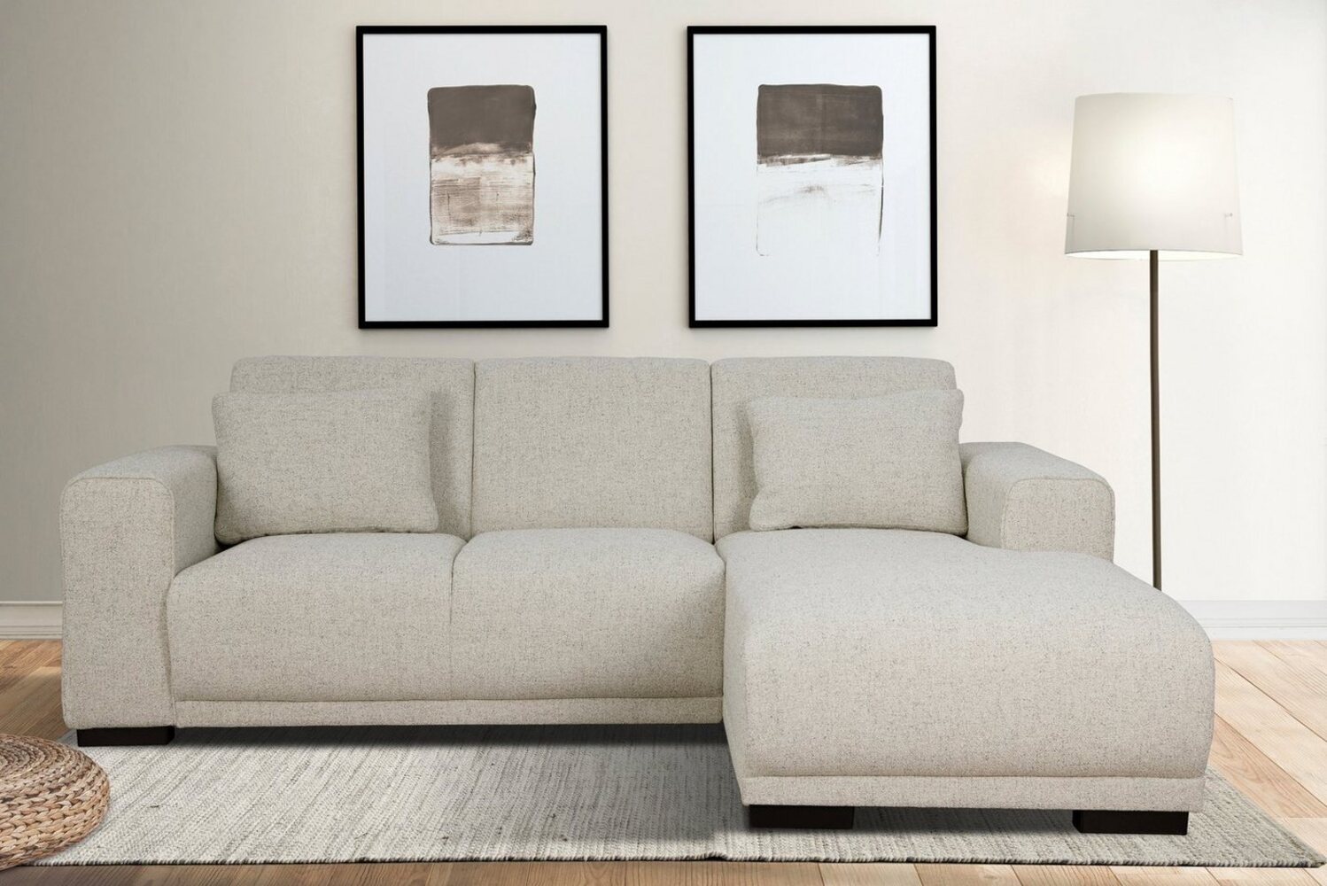 Home affaire Ecksofa Bornholm incl. 2 Kissen, Stellmaße 234x162 cm L-Form, Recamiere wahlweise links oder rechts bestellbar Bild 1