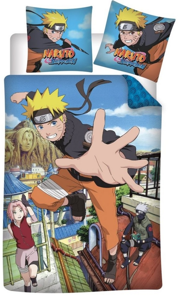 AY!Max Kinderbettwäsche Naruto Shippuden Wende Bettwäsche Set 135 x 200 cm 100%Baumwolle Bild 1