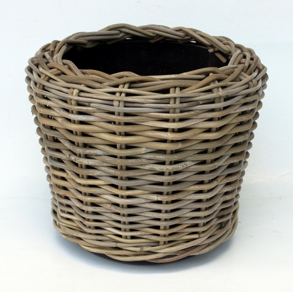 Van der Leeden Blumentopf Braun (1 St), Pflanzkorb, Rattan, 11 L, Pflanzkübel, Blumenkübel, Sylter Korb Bild 1