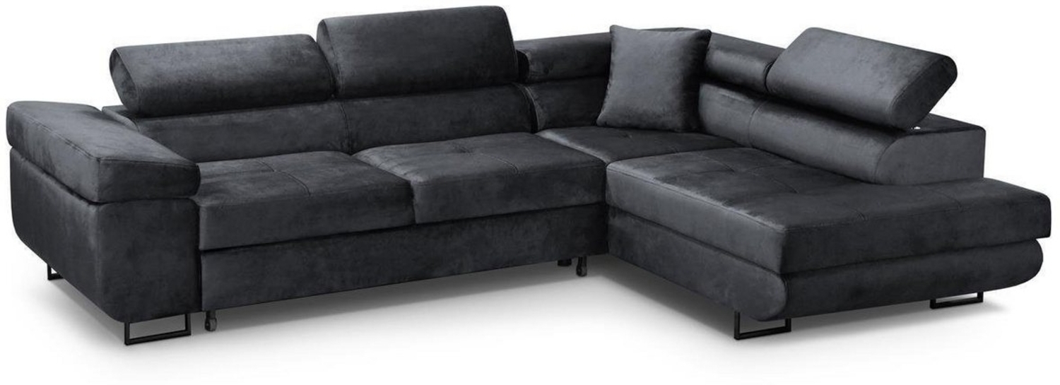 Beautysofa Ecksofa Waldo L Die Lieferung beinhaltet die Lieferung in die Wohnung, inklusive Schlaffunktion, Bettkasten, mit verstellbaren Kopfstützen Bild 1