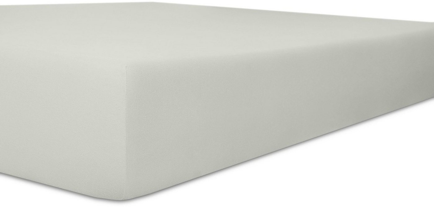 Kneer Easy-Stretch Spannbetttuch | Für extra hohe Matratzen und Wasserbetten | in verschiedenen Farben und Größen 90x190 - 100x220 cm platin (09) Bild 1