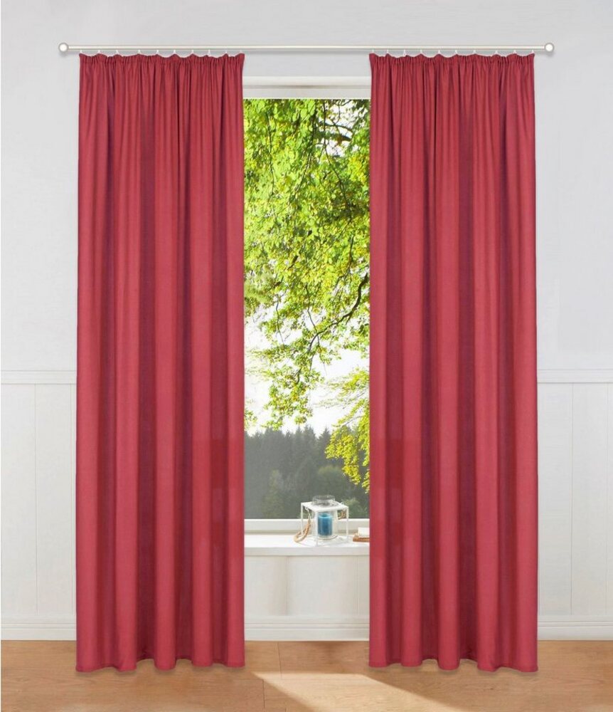 my home Vorhang Raja, Kräuselband (2 St), blickdicht, Polyester, 2er-Set, Bestseller, einfarbig, modern, pflegeleicht, Mikrofaser Bild 1