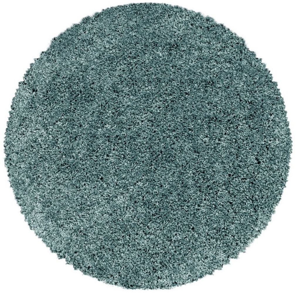 Carpettex Hochflor-Teppich Unicolor - Einfarbig, Rund, Höhe: 30 mm, Einfarbig Shaggy Teppich Wohnzimmer Langflor versch. farben und größen Bild 1