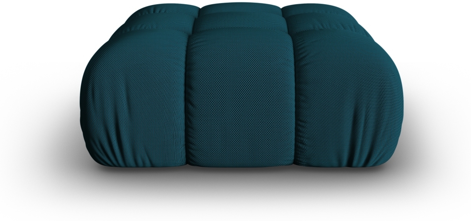 Micadoni Hocker Bellis 3D-Stoff Marineblau Bild 1