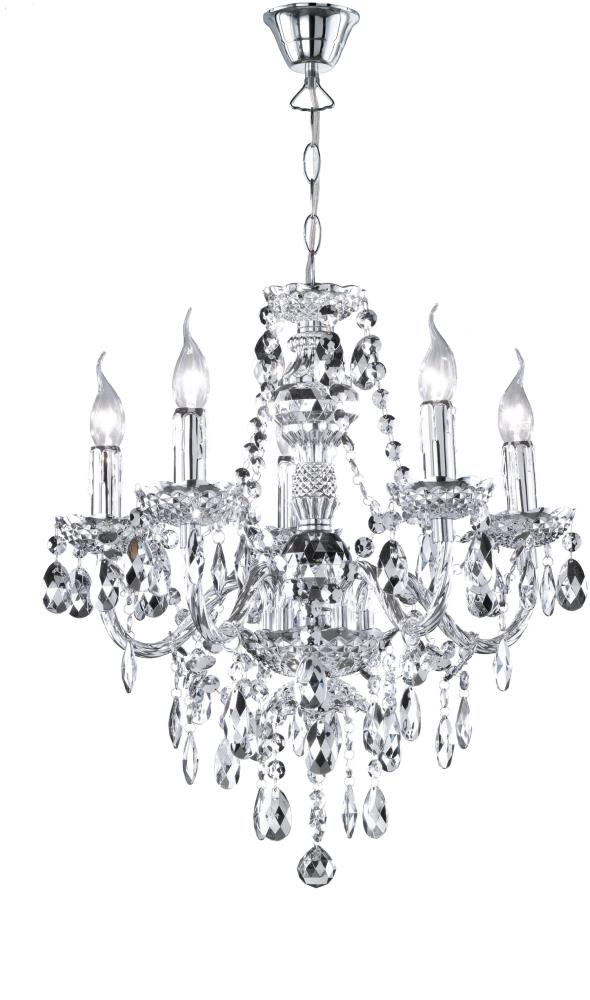 Reality|Trio Acryl Kronleuchter Lüster, 5-flammig ~ chrom Bild 1