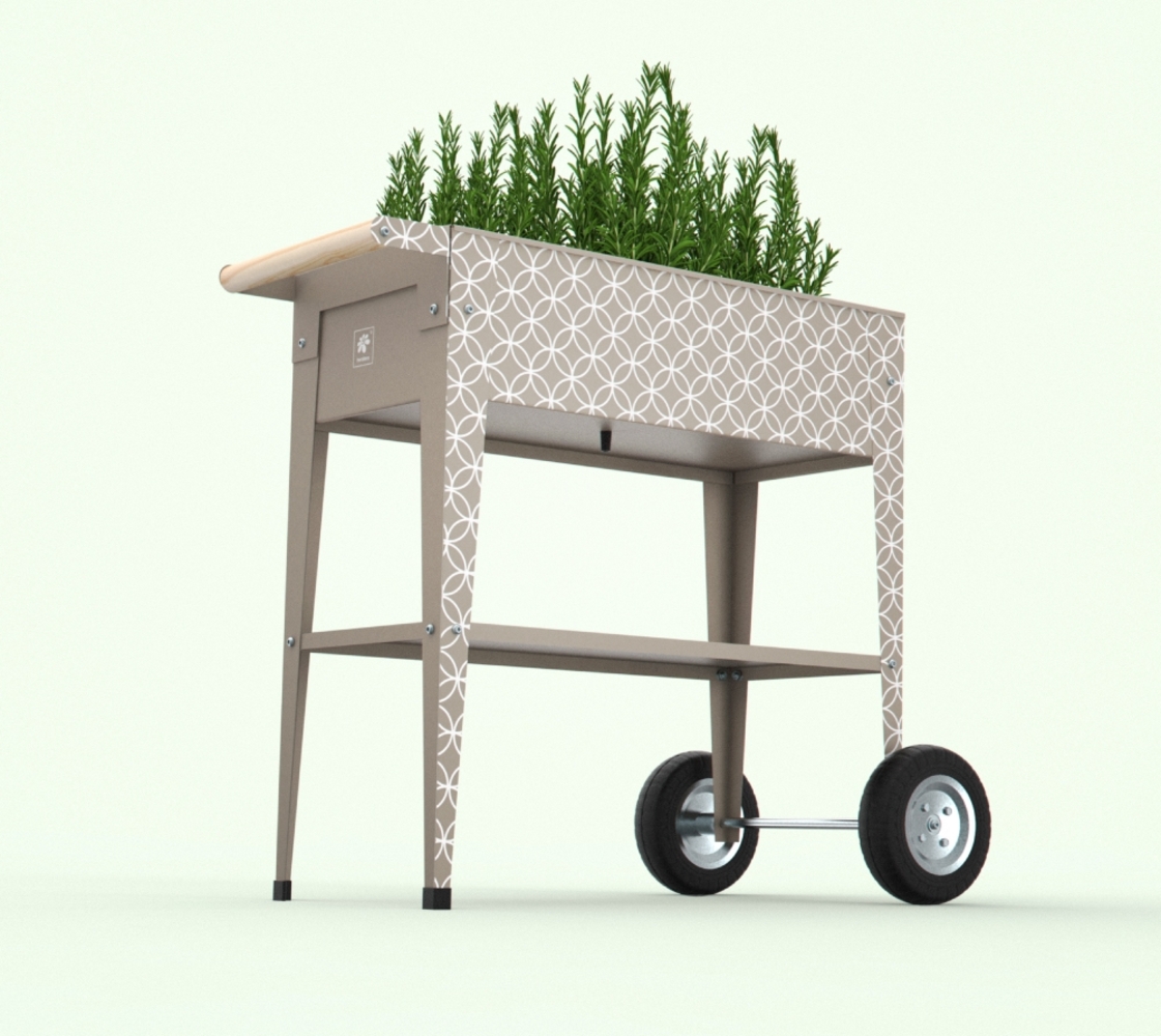 Herstera Garden Metall Hochbeet Barcelona | Taupe Bild 1