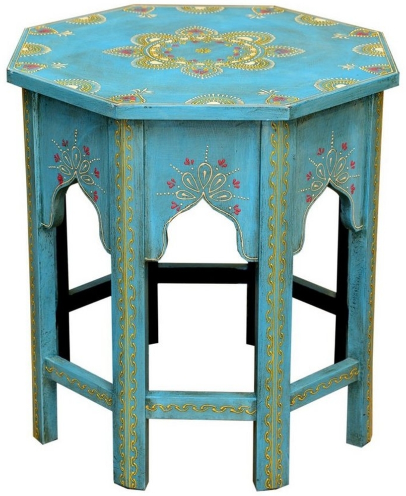 Orientalischer Beistelltisch Saada Blau L Bild 1