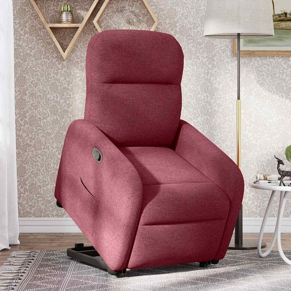 vidaXL Relaxsessel mit Aufstehhilfe Weinrot Stoff 3302975 Bild 1