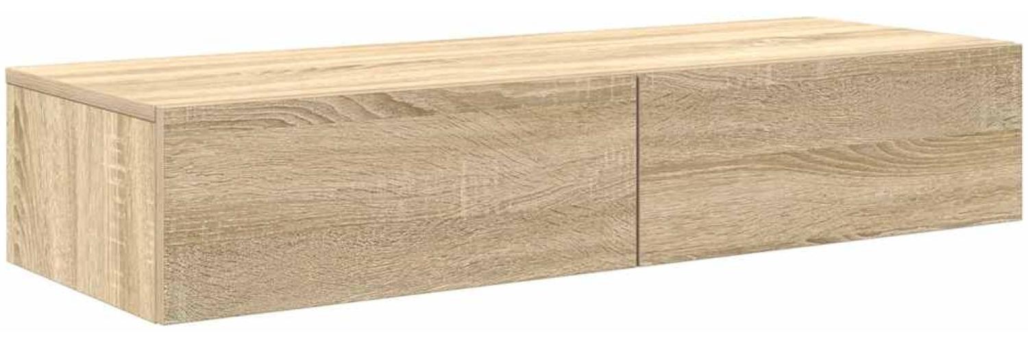vidaXL Wandregal mit Schubladen Sonoma-Eiche 100x36x19cm Holzwerkstoff 859988 Bild 1