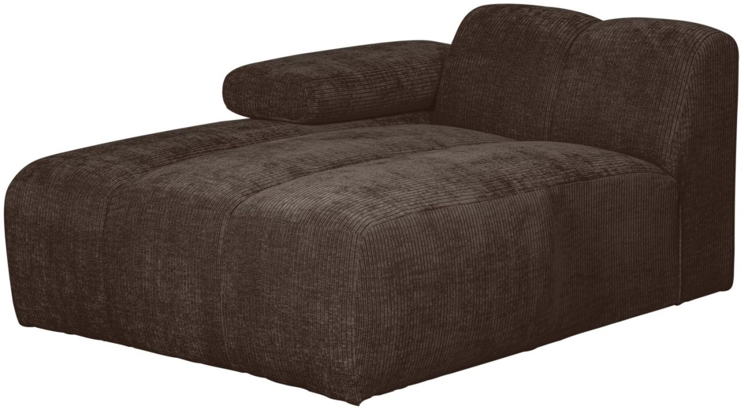 Modulsofa Mojo Flachcord Chaiselongue-Links, Braun Bild 1