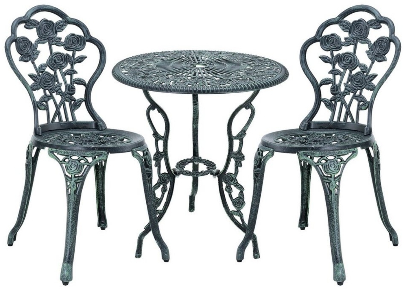 casa. pro Balkonset, (3-tlg), »Wakefield« Tisch mit 2 Stühlen Bistro-Set Grün Bild 1