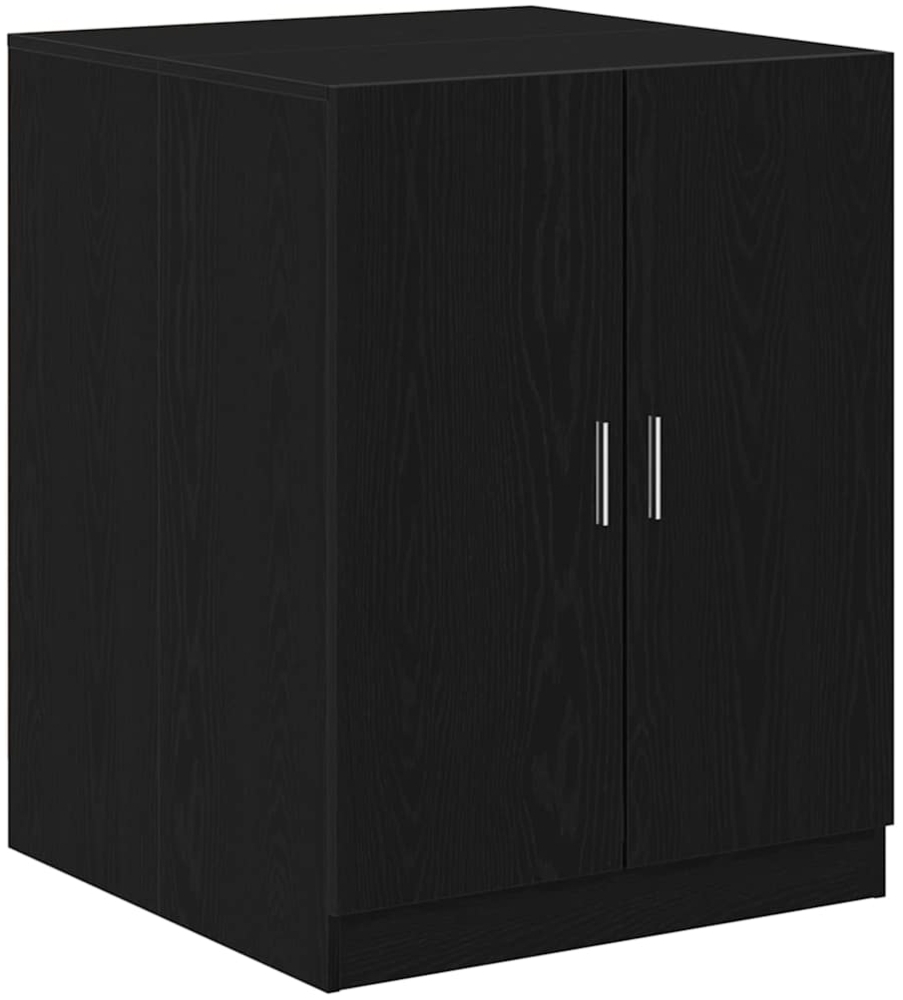 vidaXL Waschmaschinen-Schrank mit Speicher Schwarz Eichen-Optik 862667 Bild 1