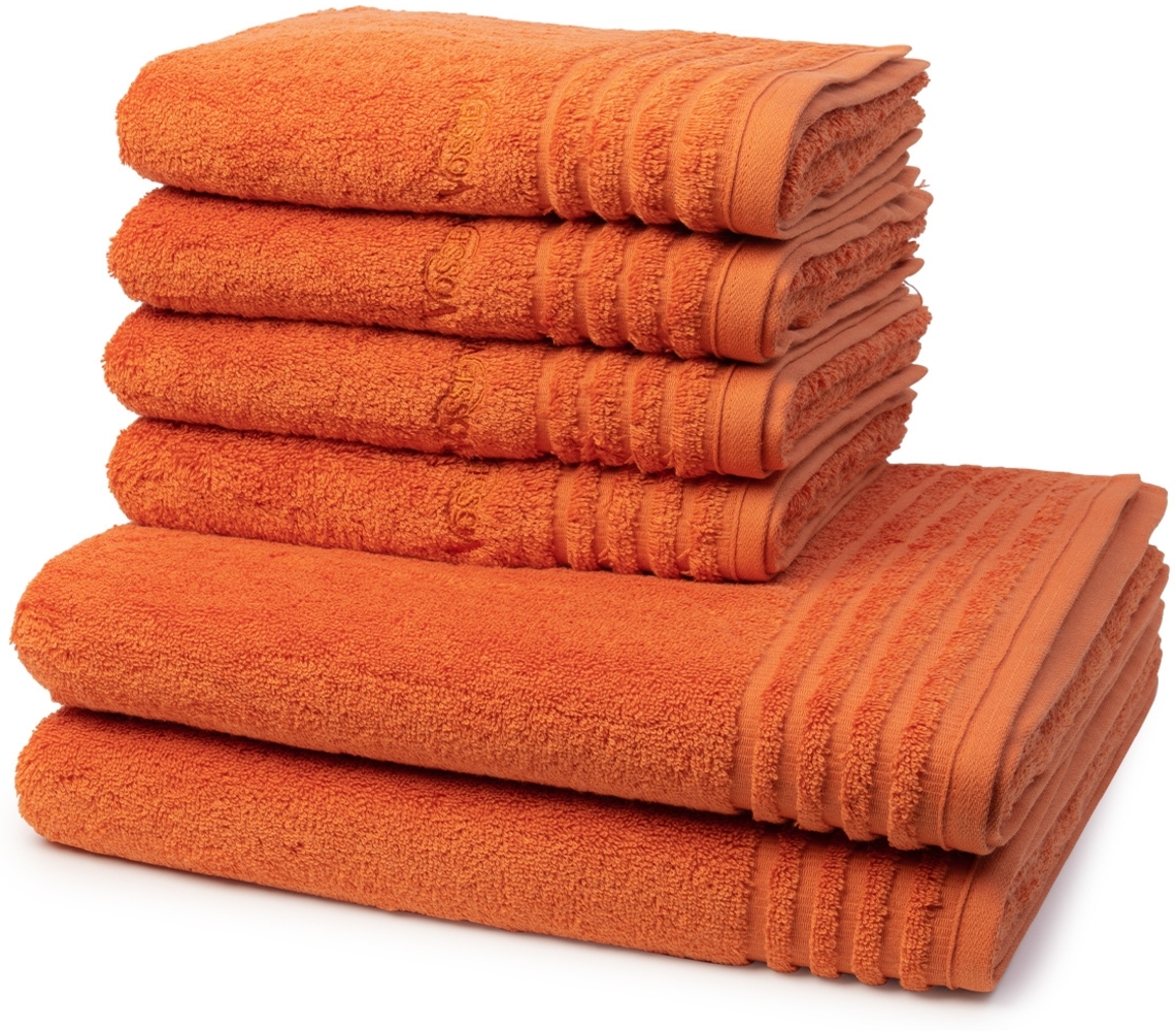 Vossen Vienna Style Supersoft 6 tlg. Frottier-Set - 4 X Handtuch (50 X 100cm), 2 X Duschtuch (67 X 140cm) - 620 g/m2 - Fiesta Bild 1